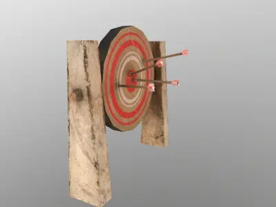  Low Poly Target Board  Free low-poly 3D model
