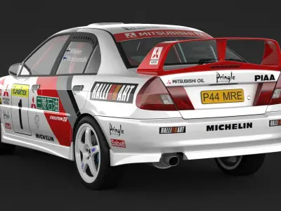 Mitsubishi Lancer Evolution 4 Rally Car 3D model