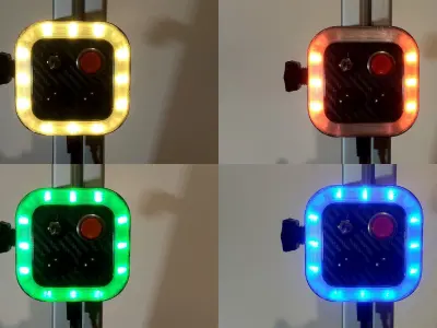 Mini Button Box and RGB Flag Display for Sim Racing 3D print model