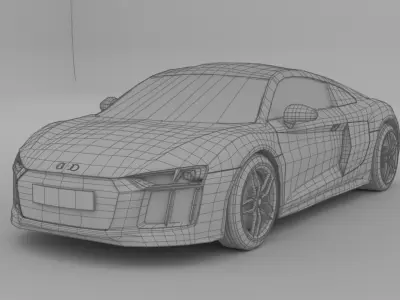 Audi R8 Low-poly 3D model