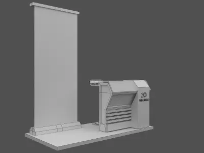 Booth Exhibition Stand a476b 3D model