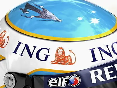 Helmet F1 2008 Fernando Alonso 3D model
