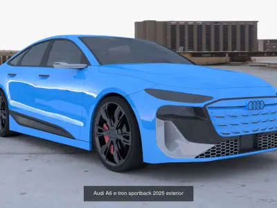 Tesla Juniper and Audi A6 e-tron 3D Model Pack