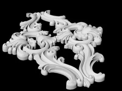 Central decor ornament for furniture 3D model 822