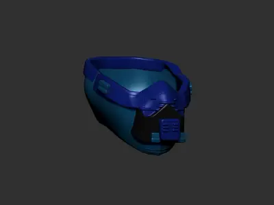helmet high poly sculpt 3d printable  3D model 12