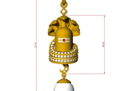 Shivling Pendant 3D print model