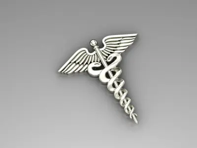 The Medicine Science Symbol 3D Print Model Brooches 3D print model