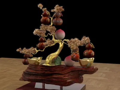 Chinese gourd tree   3D model