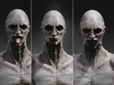 Newborn Hybrid from Alien Romulus Low-poly 3D model