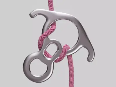 Climbing Carabiner Clip Figure 8 Free 3D model