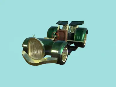 Kart Vehicle 02 - Racing Car - Classic Style Low-poly 3D model