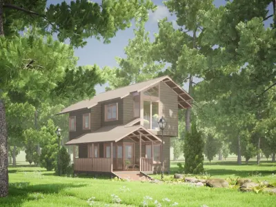 035Countryhouse2f46m2 3D model