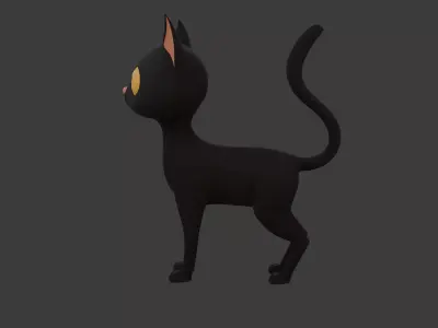 Cat cartoon 03 3D model