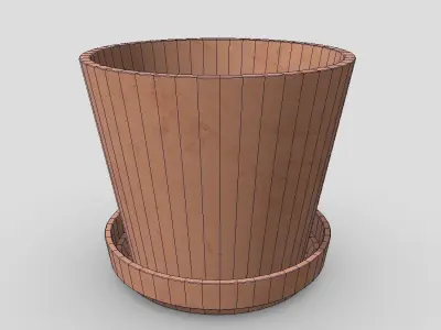 Plant Pot 2 Low-poly 3D model