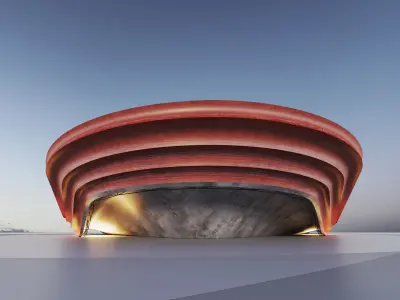Stadium table with lights 3D model