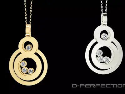 Chopard Happy Diamond Pendant 3D print model