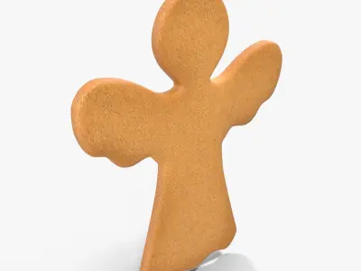 Gingerbread Cookie Angel 3 Low-poly 3D model