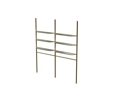 Compact Wall Rack for Home Office Free low-poly 3D model