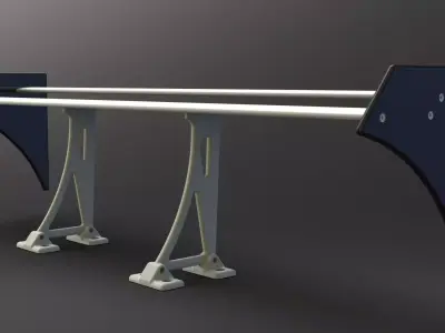 Spoiler car roof rack 3D model