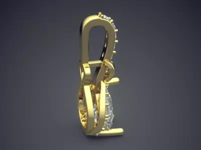 Luxury Pendant Covered In Diamonds CAD 5147 3D print model