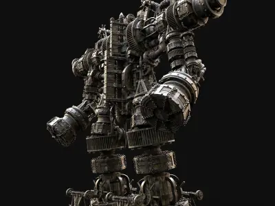 MECH GIANT ROBOT SIEGE ENGINE MACHINE WAR AAA MEDIEVAL MECHA Low-poly 3D model