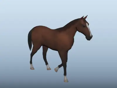 Horse Animated VFX Grace Low-poly 3D model