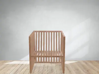 wood chair  Free 3D model