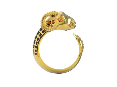 Anel Bode - Goat Ring 3D model