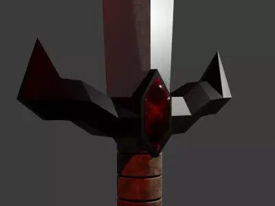 Stylized Fantasy Sword 3D Model 3D model