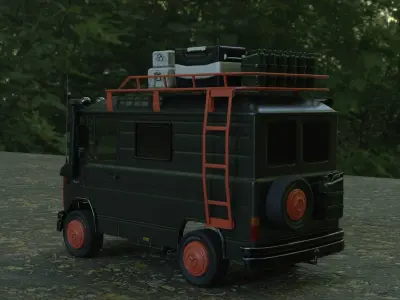 Mercedes 508 L Caravan Truck  3D model