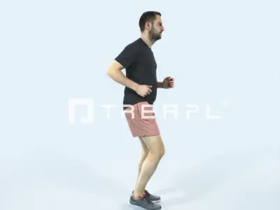 QAG07 4X Sports Beach Running Jogging Man football Woman 010 Low-poly 3D model