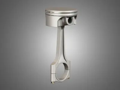 Piston with Connecting Rod 3D model