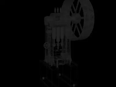 Old pumping machine animated moving 3D model