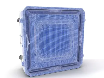 Industrial Metal Panel model pack with screws and bolts Low-poly 3D model