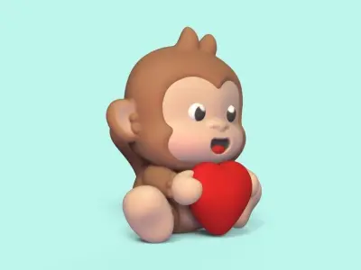 Monkey Heart 3D print model