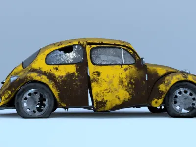 old beetle car 3D model