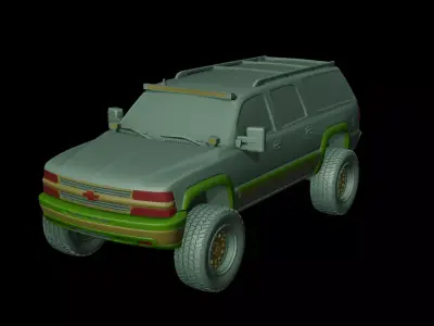 Chevrolet Suburban lifted 2004 3D print model