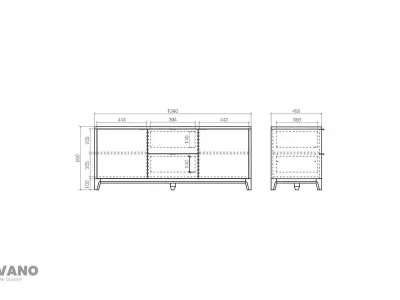 OM TV Stand CASE 043 3D model