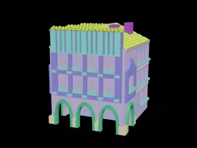 Medieval House 22 3D print model 3D model
