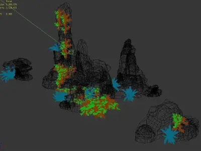StoneGarden Decoration - Rockery 39 3D model