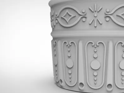 Baroque style vase 3D print model