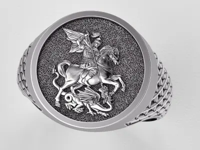 st George men ring 3D print model