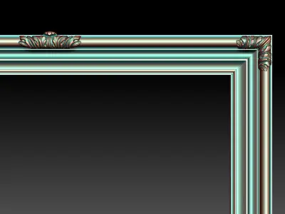 Frame with Carved Elements for CNC machines 3D print model