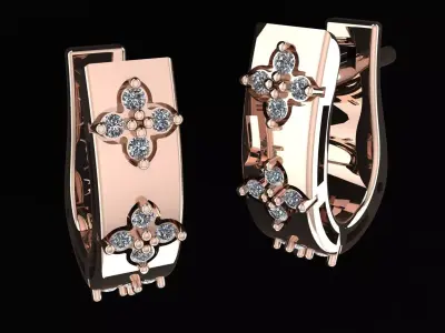 Roberto Coin Earring 3d print model 3D print model