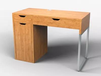 Study Desk 01 - Bamboo Wood 3D model