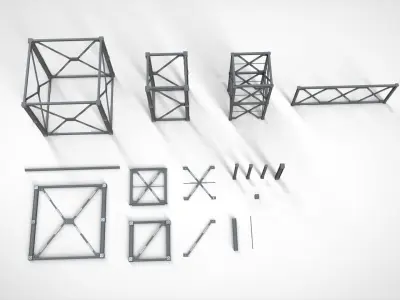 Metal truss 3 3D model