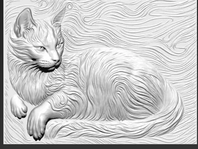 Cat A52 3D print model