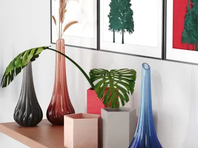 Decor Set no12- Christmas decorative 3D model