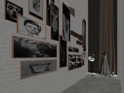 Modern Photostudio Concept Cultural Wall 3D model