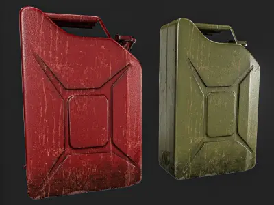 20l fuel tank 2 Types Low-poly 3D model